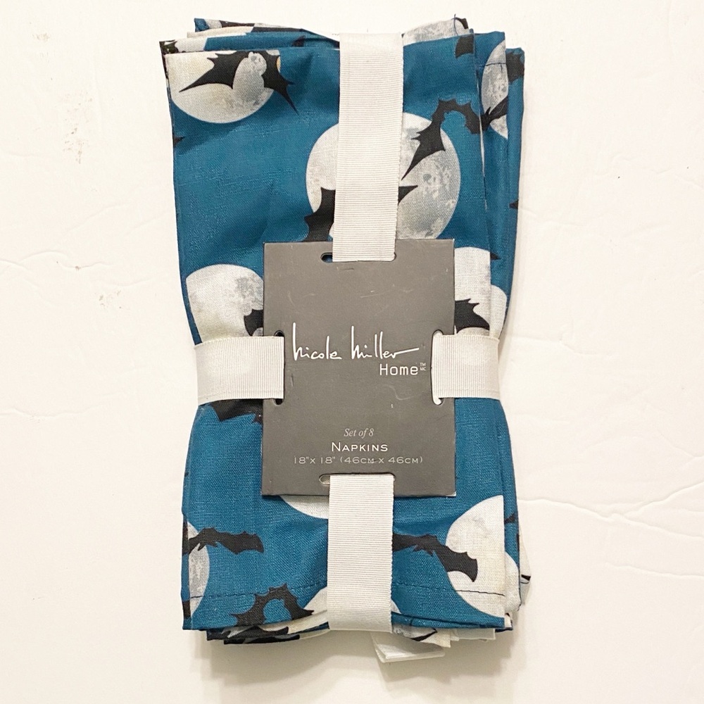 Nicole Miller Home | Halloween Bat Napkin Set of 8